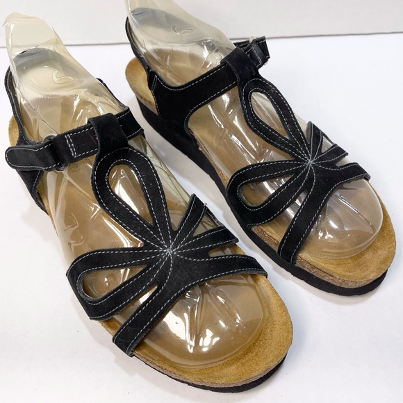 NAOT Rachel Strappy Black Patent Leather Slingback Sandal Women’s Size 41/US 10 - Picture 5 of 12